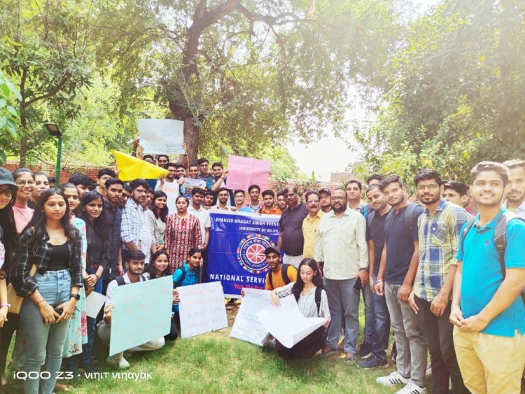 डीयू के शहीद भगत सिंह सांध्य महाविद्यालय मे स्वच्छता पखवाड़ा का आयोजन