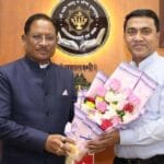 मुख्यमंत्री विष्णुदेव साय ने गोवा के मुख्यमंत्री डॉ. प्रमोद सावंत से की सौजन्य भ