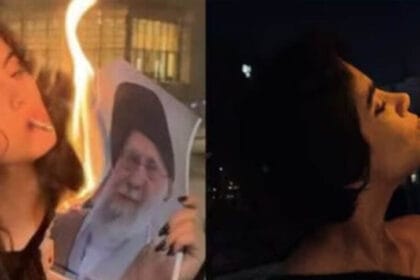 ईरानी महिलाओं का अनोखा प्रदर्शन: खामेनेई की फोटो जलाकर सिगरेट से लगाई आग