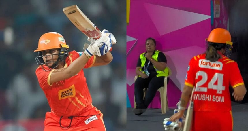 आयुषी सोनी ने रचा WPL इतिहास, रणनीति के तहत 11 रन पर हुईं रिटायर्ड आउट