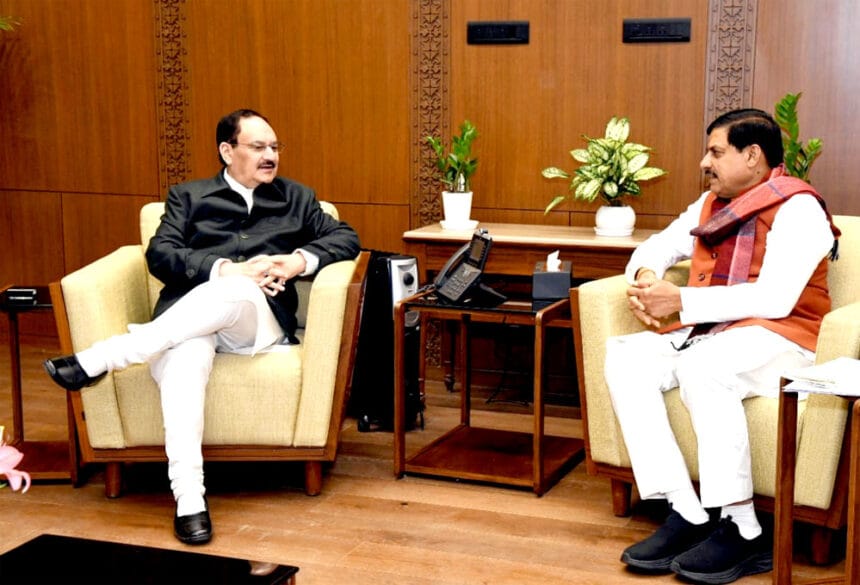 CM यादव ने केंद्रीय स्वास्थ्य मंत्री नड्डा से की मुलाकात, मध्यप्रदेश आने का किया