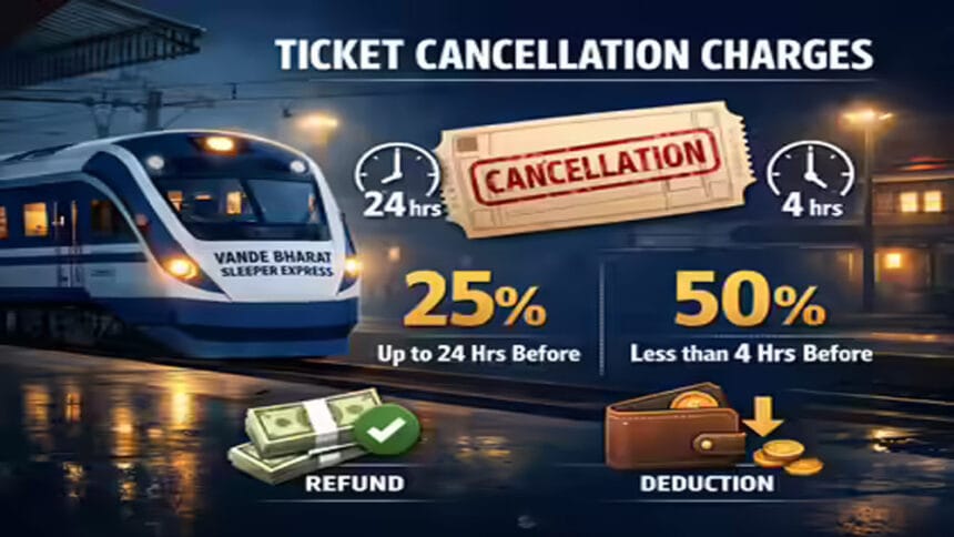 टिकट रद्द करने से पहले जरूरी जानकारी: वंदे भारत स्लीपर ट्रेन में रिफंड के नियम