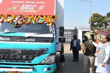 रायपुर: उप मुख्यमंत्री अरुण साव ने खेलो इंडिया नेशनल ट्राइबल गेम्स के लिए मशाल ग