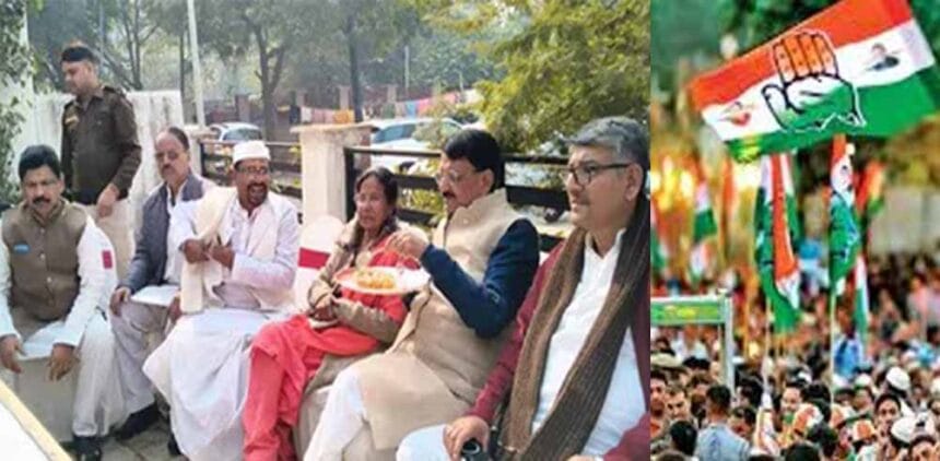 कांग्रेस नेता छत्रपति यादव के भोज में पहुंचे दो पूर्व प्रदेश अध्यक्ष और जिलाध्यक