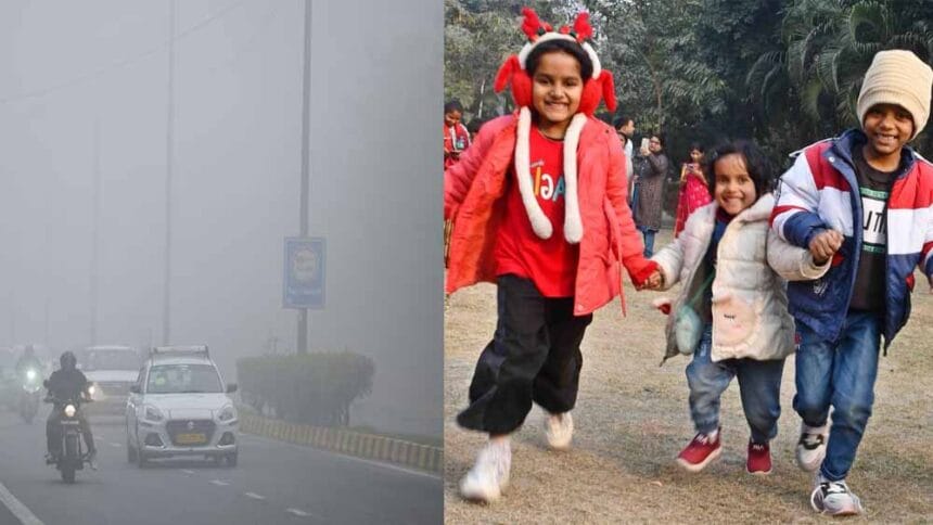सुबह घने कुहासे के साथ शाम में फिर कड़ाके की ठंड