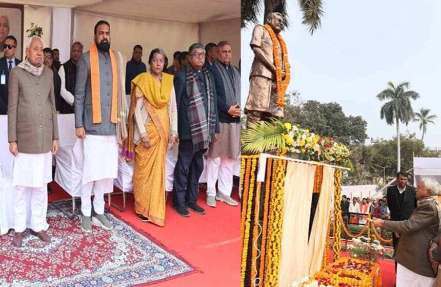 सुषील मोदी की प्रतिमा का मुख्यमंत्री नीतीश ने किया अनावरण