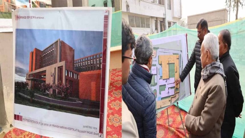 मुख्यमंत्री नितीश ने सुपर स्पेशियलिटी अस्पताल भवन का किया निरीक्षण