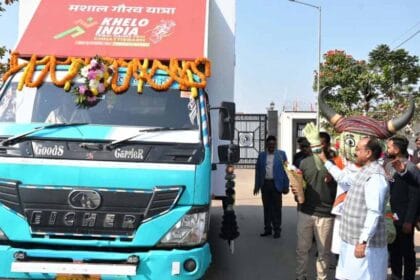 उप मुख्यमंत्री अरुण साव ने खेलो इंडिया नेशनल ट्राइबल गेम्स की मशाल गौरव यात्रा क