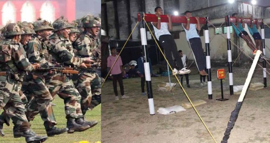 देश सेवा का जज्बा लिए सेना भर्ती में युवाओं ने दिखाया दम