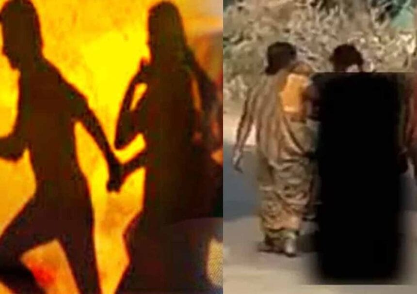 पेंड्रा में प्रेमी संग भागी विधवा महिला, को निर्वस्त्र कर गांव में घुमाया