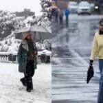 दिल्ली भीगी, पहाड़ों पर भारी बर्फबारी