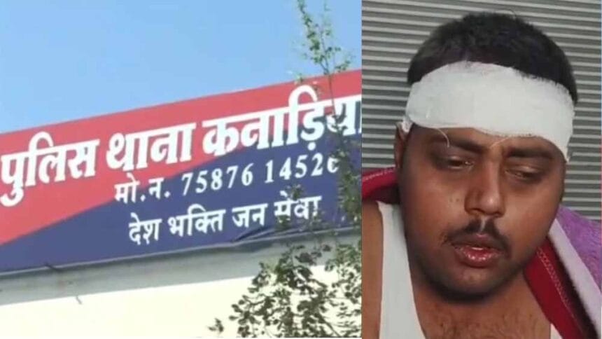 बीच सड़क पर शराब पीने से रोका तो ट्रैफिक पुलिसकर्मी का फोड़ा सिर