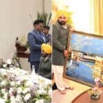 सीएम मान ने राष्ट्रपति मुर्मू के साथ डिनर कर भेंट की हरिमंदिर साहिब की तस्वीर