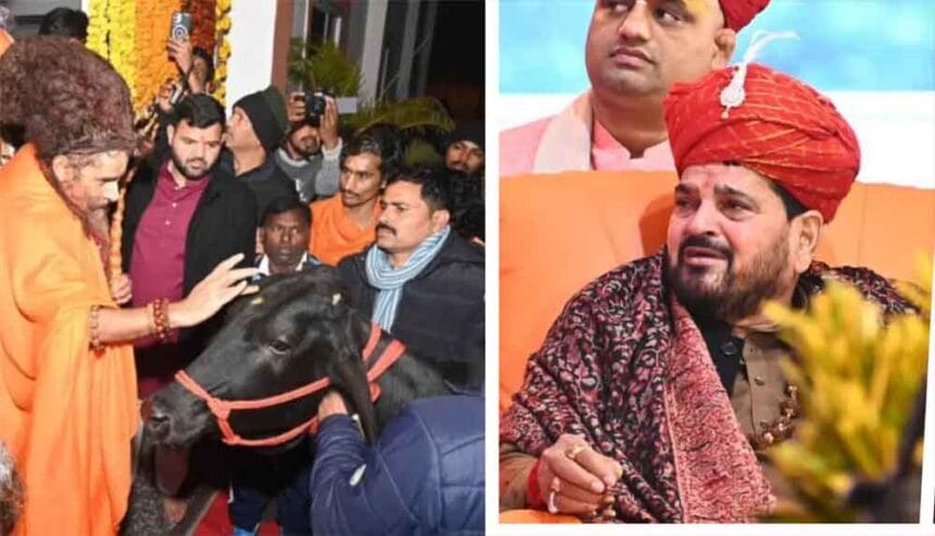 जन्मदिन पर अनोखा उपहार! बृजभूषण शरण सिंह ने ऋतेश्वर महाराज को भेंट की करोड़ों की