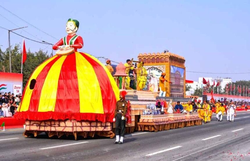 सेना दिवस परेड में दिखा राजस्थान का रंग, विशाल कठपुतली ने बिखेरी लोक कलाओं की छट