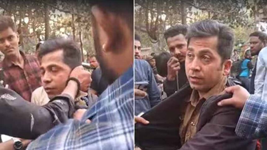 जबलपुर में सरेराह भिड़ंत: वर्दीधारी पुलिसकर्मी से हुई मारपीट का वीडियो सोशल मीडि