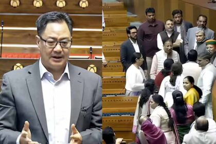 नया वीडियो सामने आया: किरेन रिजिजू ने दिखाया PM मोदी और स्पीकर पर कांग्रेस सांसद