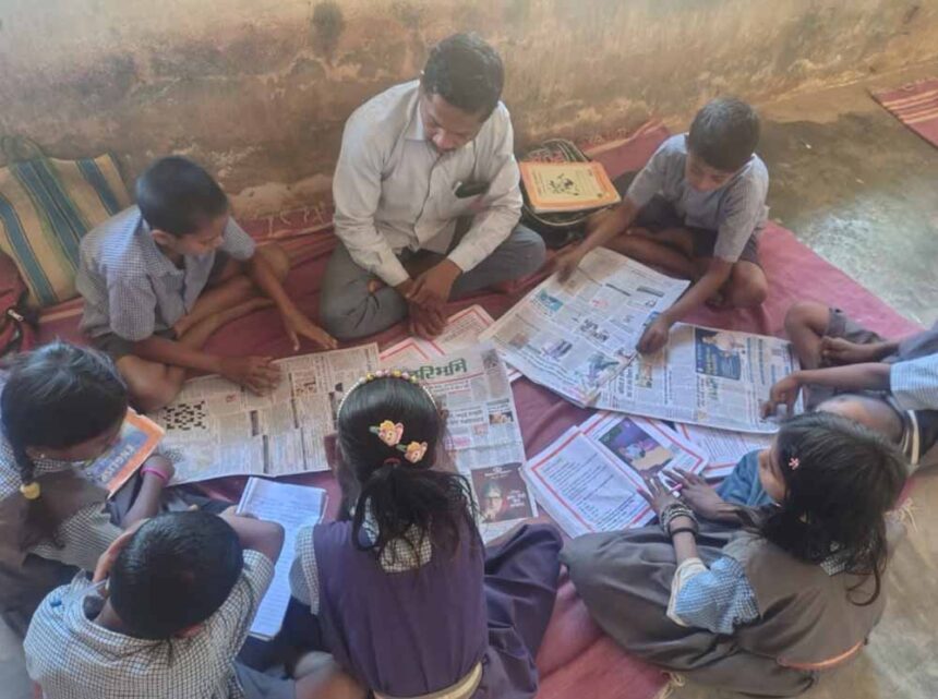 विद्यार्थियों की दिनचर्या में शामिल हुआ अखबार वाचन