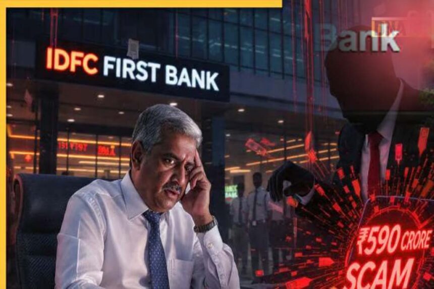 IDFC फर्स्ट बैंक हरियाणा घोटाला: 590 करोड़ की हेराफेरी में मास्टरमाइंड गिरफ्तार, 1 IDFC फर्स्ट बैंक हरियाणा घोटाला: 590 करोड़ की हेराफेरी में मास्टरमाइंड गिरफ्तार,