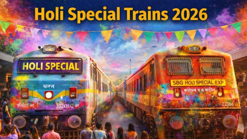 होली स्पेशल ट्रेनें: SECR जोन से 70 ट्रेनें चलने से यात्रियों को मिलेगी राहत