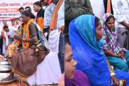 संस्कृति गौरव सम्मेलन में ऐतिहासिक घर वापसी, विधायक भावना बोहरा ने पैर पखारकर कि