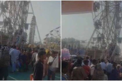 मेले में सुरक्षा चूक: शिवरीनारायण में आकाश झूले की कुर्सी टूटी, दो घायल