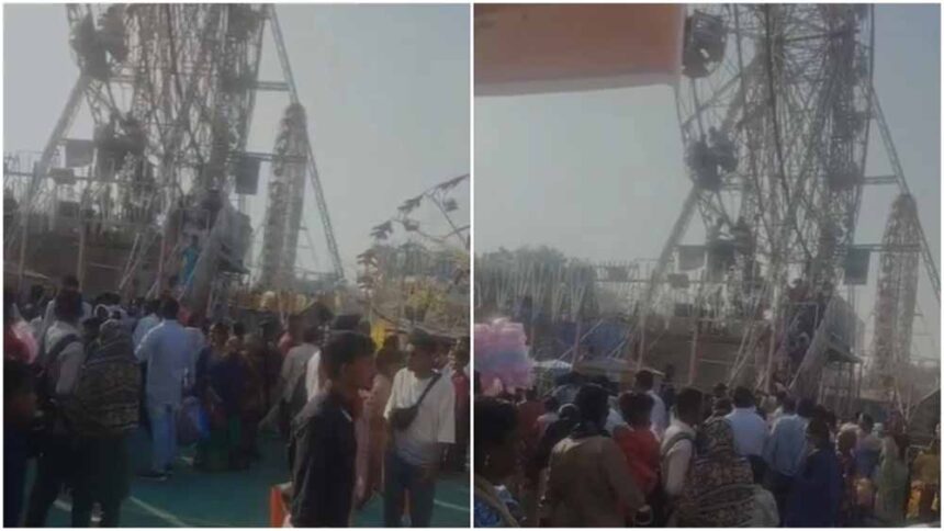 मेले में सुरक्षा चूक: शिवरीनारायण में आकाश झूले की कुर्सी टूटी, दो घायल