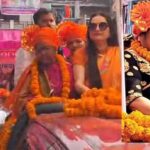 पलामू में बॉलीवुड अभिनेत्री जया प्रदा ने अरुणा शंकर के समर्थन में किया रोड शो