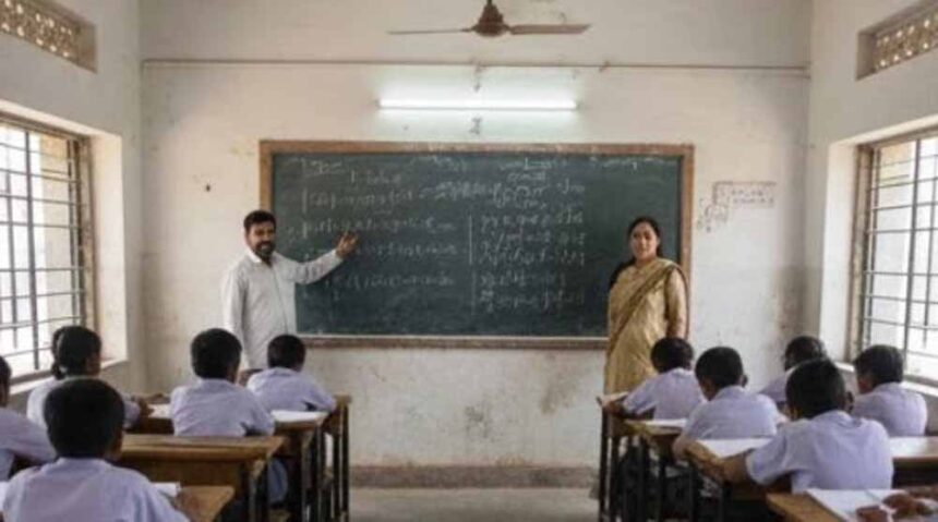 शिक्षा व्यवस्था पर सवाल, परीक्षा में खुलेआम नकल करवाते दिखे शिक्षक