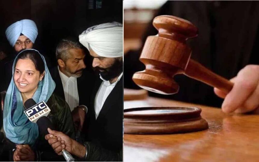 तरनतारन उपचुनाव में पार्टी नेताओं के साथ थाने पहुंचीं कंचनप्रीत कौर