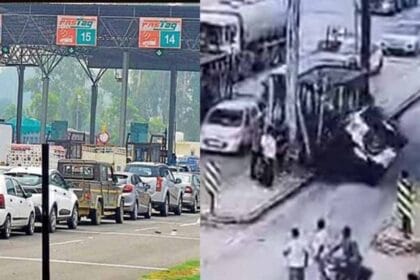 लाडोवाल Toll Plaza पर वाहनों और ट्रांसपोर्टरों पर हमले कर रहे बदमाश