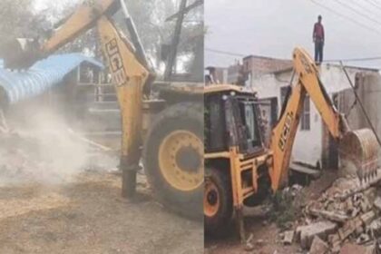 कोटा में 22 बीघा वन भूमि पर बने हिस्ट्रीशीटर के अवैध निर्माण ध्वस्त