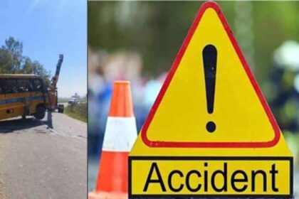 ओवरटेक के दौरान बड़ा हादसा: स्कूल बस के पास से निकलते वक्त बाइक नहर में गिरी