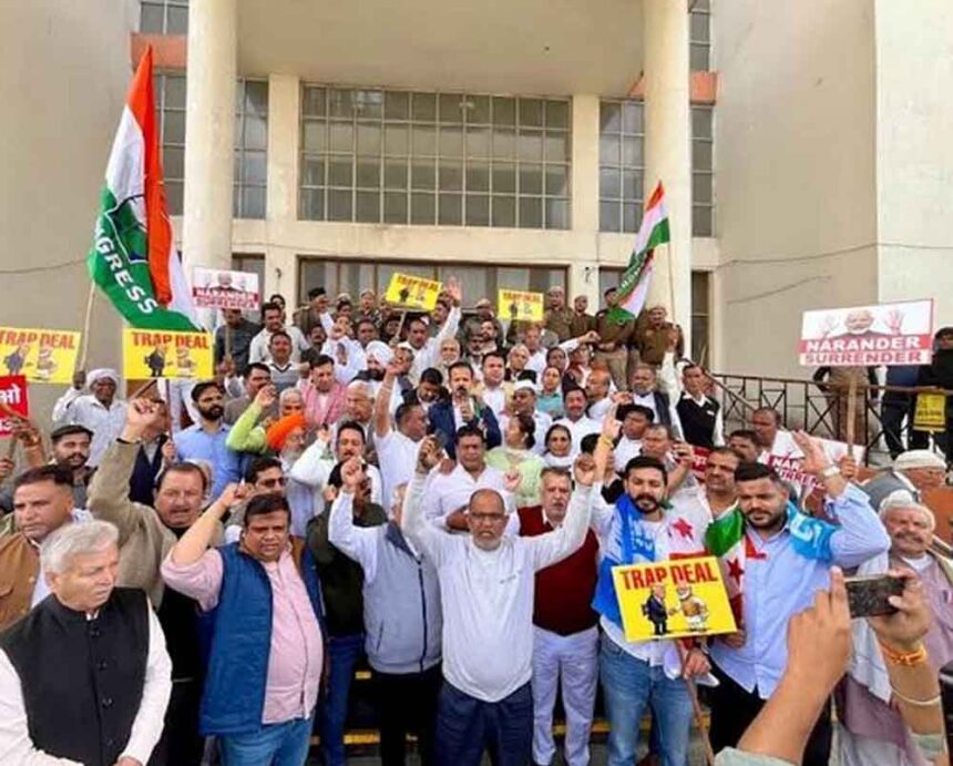 प्रदेशभर में कांग्रेस का विरोध प्रदर्शन, सरकार की नीतियों के खिलाफ सड़कों पर उतर