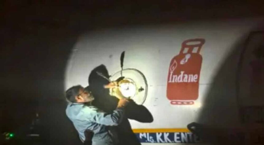 गैस रिसाव से दहशत: दौसा में टैंकर दुर्घटना, जयपुर से पहुंची टीम ने संभाली स्थिति