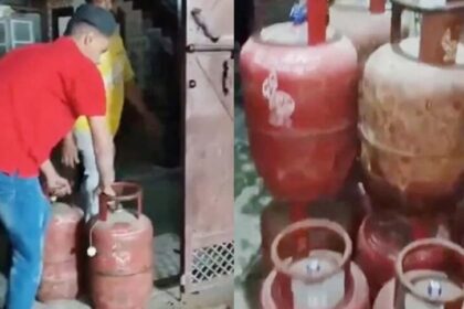 यूपी के हापुड़ में गैस सिलेंडरों की जमाखोरी पकड़ी गई, एक घर से 55 भरे सिलेंडर मि