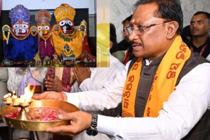 मुख्यमंत्री  विष्णु देव साय ने जगन्नाथ मंदिर में की पूजा-अर्चना