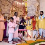 राष्ट्रपति ने श्रीराम जन्मभूमि मंदिर में श्रीराम यंत्र की की प्रतिष्ठापना