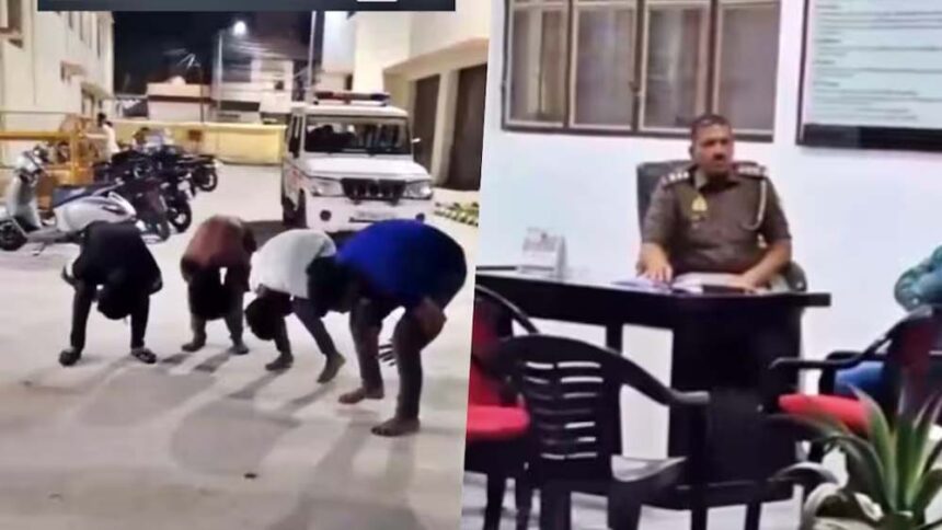 फिरोजाबाद में होली के दौरान हुड़दंगियों की बढ़ी हेकड़ी, पुलिस ने थाने में सिखाई