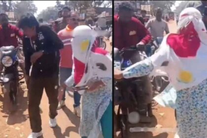 सोशल मीडिया पर की गंदी पोस्ट, कटनी में युवती ने बीच सड़क चप्पलों से पीटा मनचला