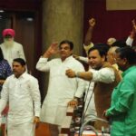 सदन में बवाल के बाद कार्रवाई: 8 कांग्रेस विधायक ‘नेम’, विरोध में साथियों ने छोड़