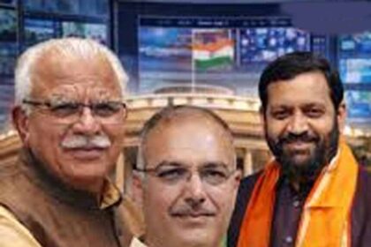 संजय भाटिया ने सीएम सैनी की मौजूदी में भरा राज्यसभा के लिए नामांकन