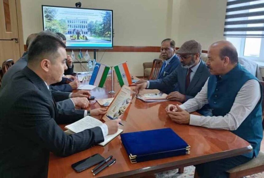 इंदिरा गांधी कृषि विश्वविद्यालय और उज्बेकिस्तान के पांच विश्वविद्यालयों के मध्य