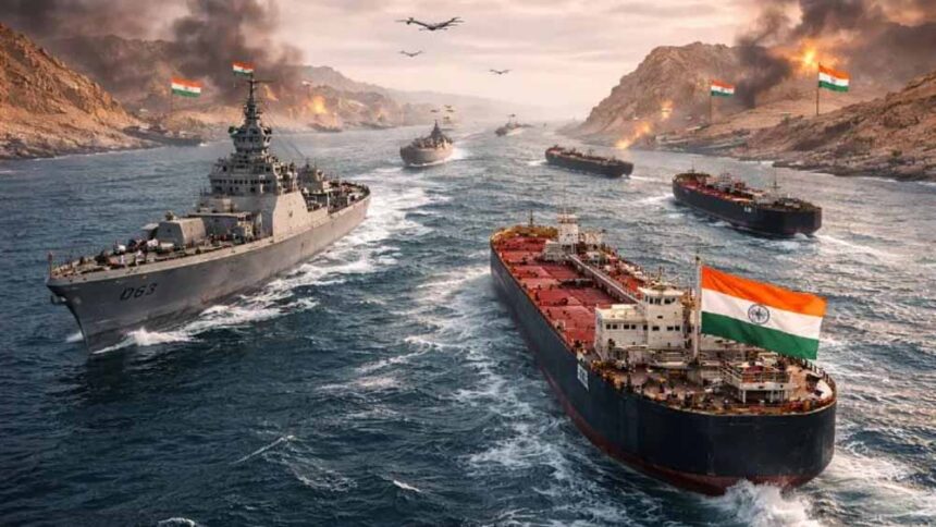 तनाव के बीच स्ट्रेट ऑफ होर्मुज से निकल रहे भारतीय फ्लैग शिप, नौसेना की कड़ी निगर