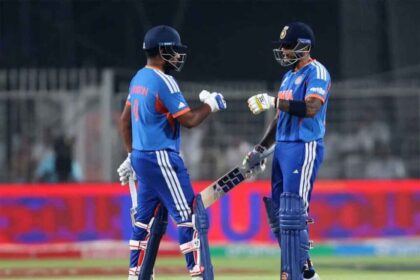 ईडन गार्डन्स में तेजी से बढ़ रहा भारत का स्कोर, तिलक-सैमसन ने बदले गियर